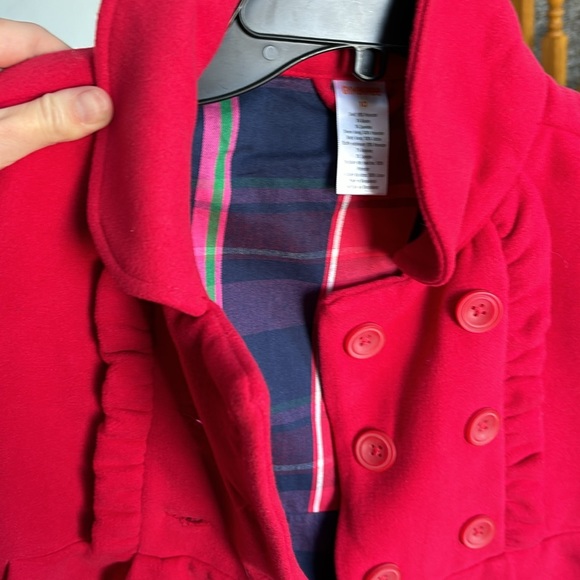 Gymboree red girls peacoat. Size 10 or 4. Worn for photos and a few events. - Picture 5 of 8